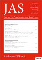 JAS - Journal für Arbeitsrecht und Sozialrecht Kennenlern-Abo 2 Hefte, Preis: inkl. Versand