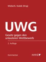 Kommentar zum UWG 2.Auflage